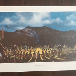Don Griffiths - The Council - Limited Edition Signed And Numbered Lithography 28/58 - With Certificate of Authenticity - Original Envelope