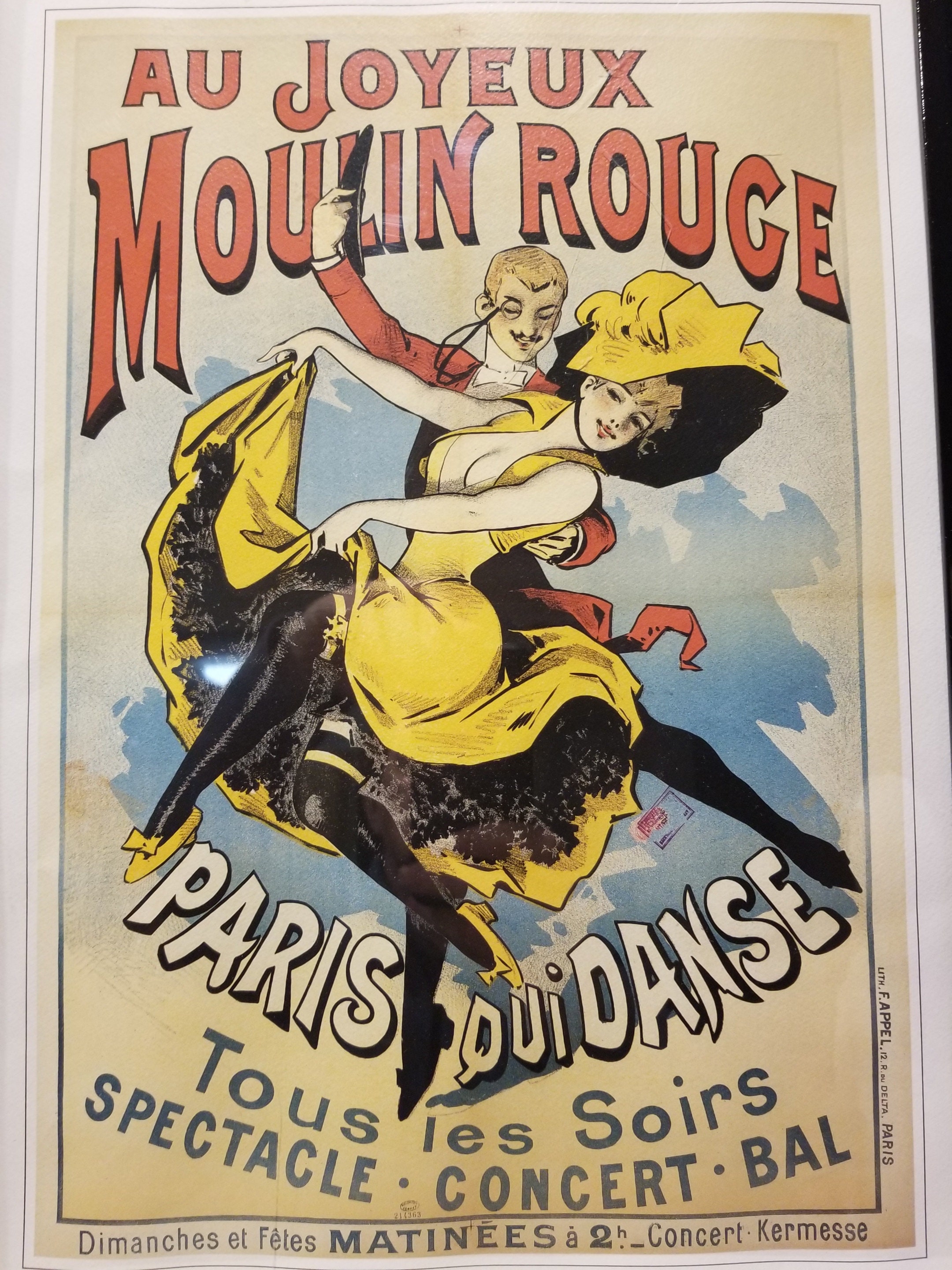 Au Joyeux Moulin Rouge Poster - 1896 Paris Qui Danse Advertisement