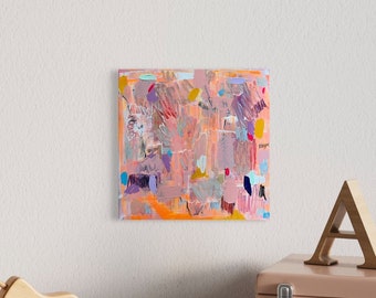 Original Abstract Painting on Wood