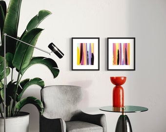 Original Abstract Painting on Paper