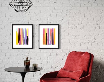 Original Abstract Painting on Paper