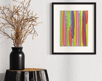 Original Abstract Painting on Paper