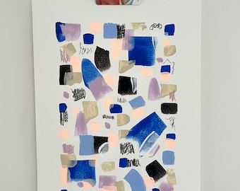 Original Abstract Painting on Paper