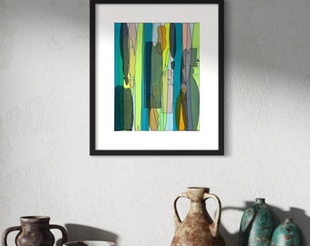Original Abstract Painting on Paper