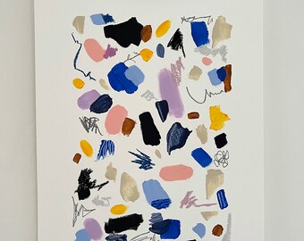 Original Abstract Painting on Paper