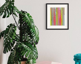 Original Abstract Painting on Paper