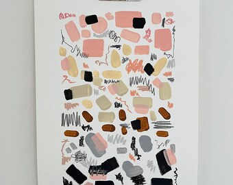 Original Abstract Painting on Paper