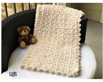 Baby Afghan Crochet - Rainbow Baby Blanket - Stroller Blanket