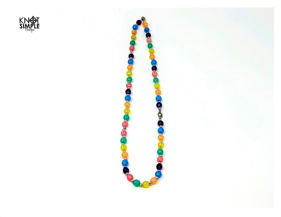 Multi-Colored Beaded Necklace with Extender - image 5