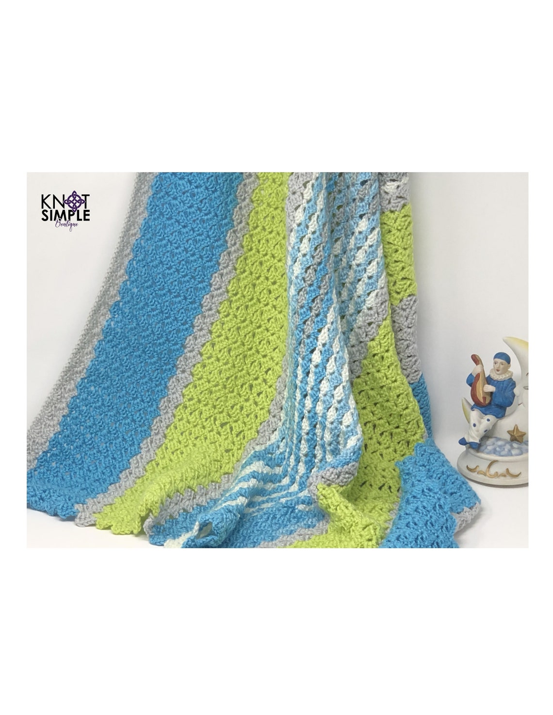 Blue and Green Baby Blanket Etsy