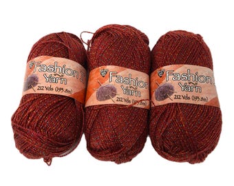 Basic II Red Sparkle Yarn 3 Skein Pack - Discontinued