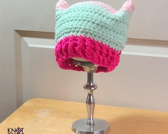 Sparkling Pink Green Pussy Hat