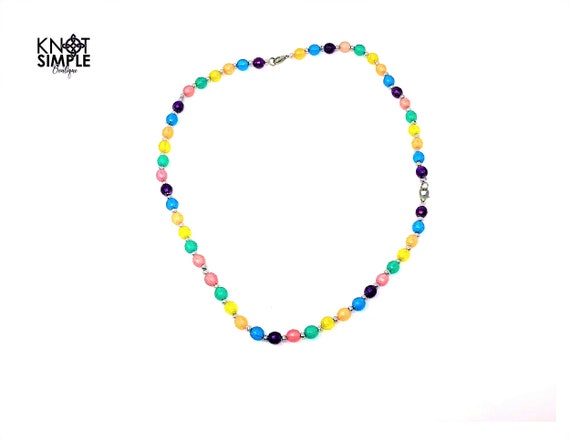 Multi-Colored Beaded Necklace with Extender - image 6