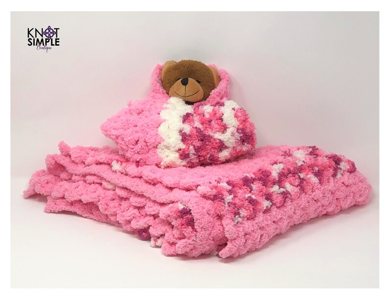 Cotton Candy Pink Baby Blanket Gift Set Etsy