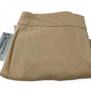 Elegant Tan Capri Trousers: Versatile Business Casual Straight Leg Pants for Women