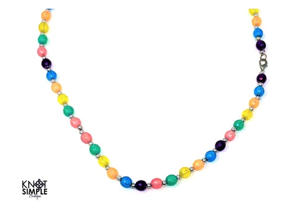 Multi-Colored Beaded Necklace with Extender - image 8