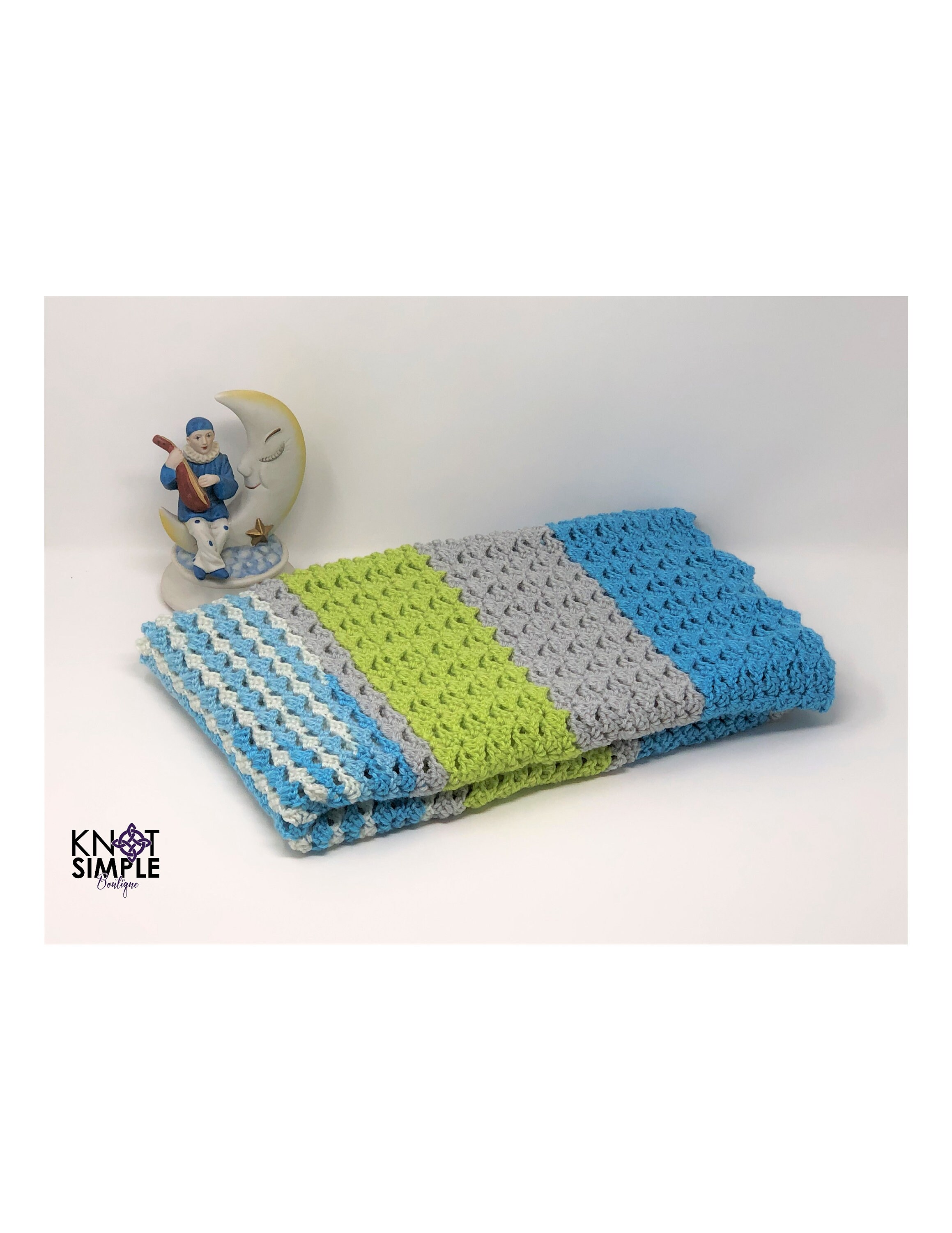 Blue and Green Baby Blanket Etsy