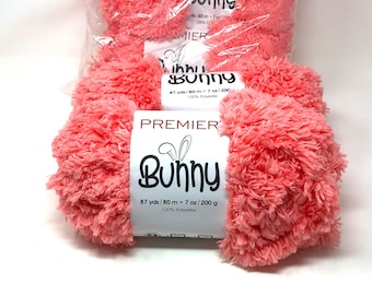 Premier Coral Fluffy Bunny Yarn #7 Jumbo