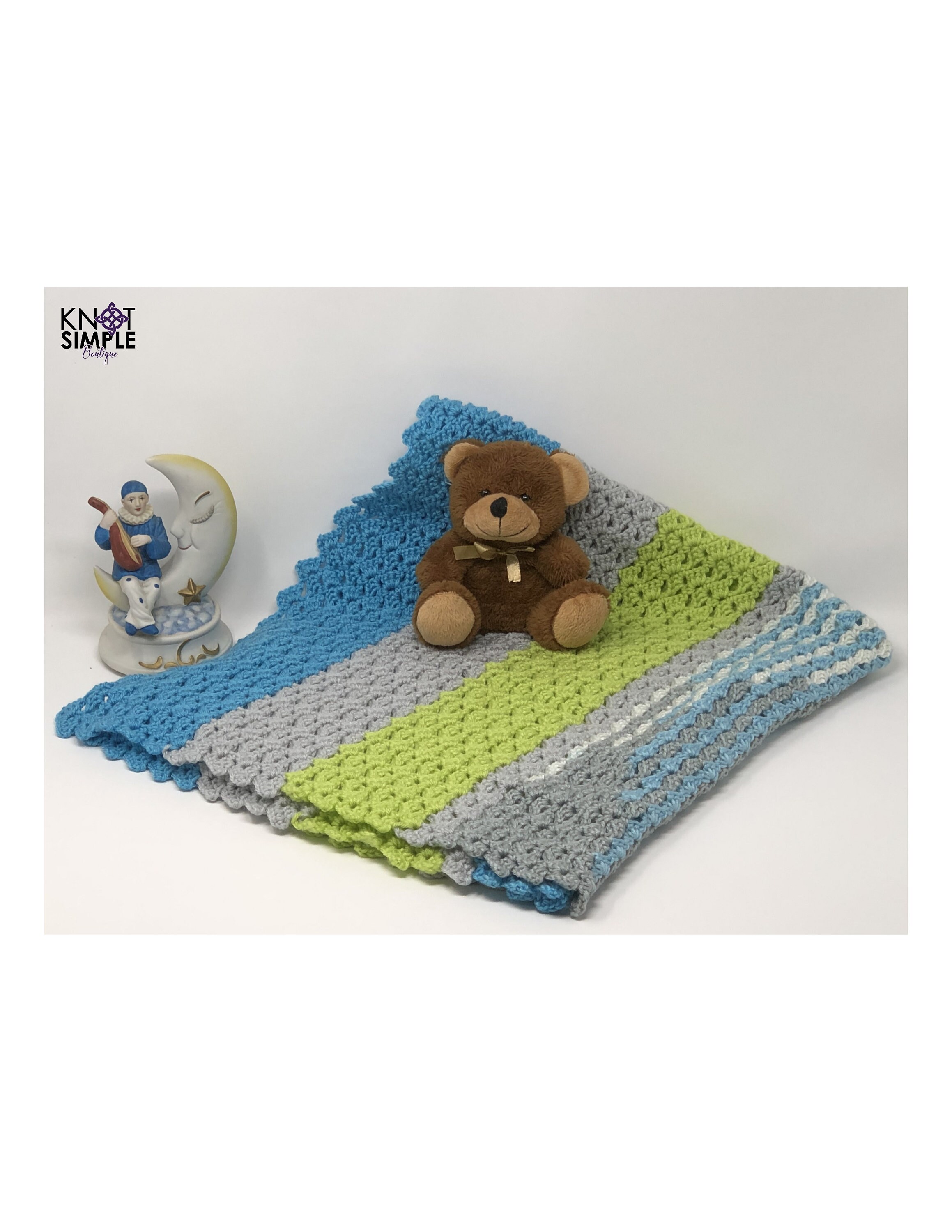Blue and Green Baby Blanket Etsy