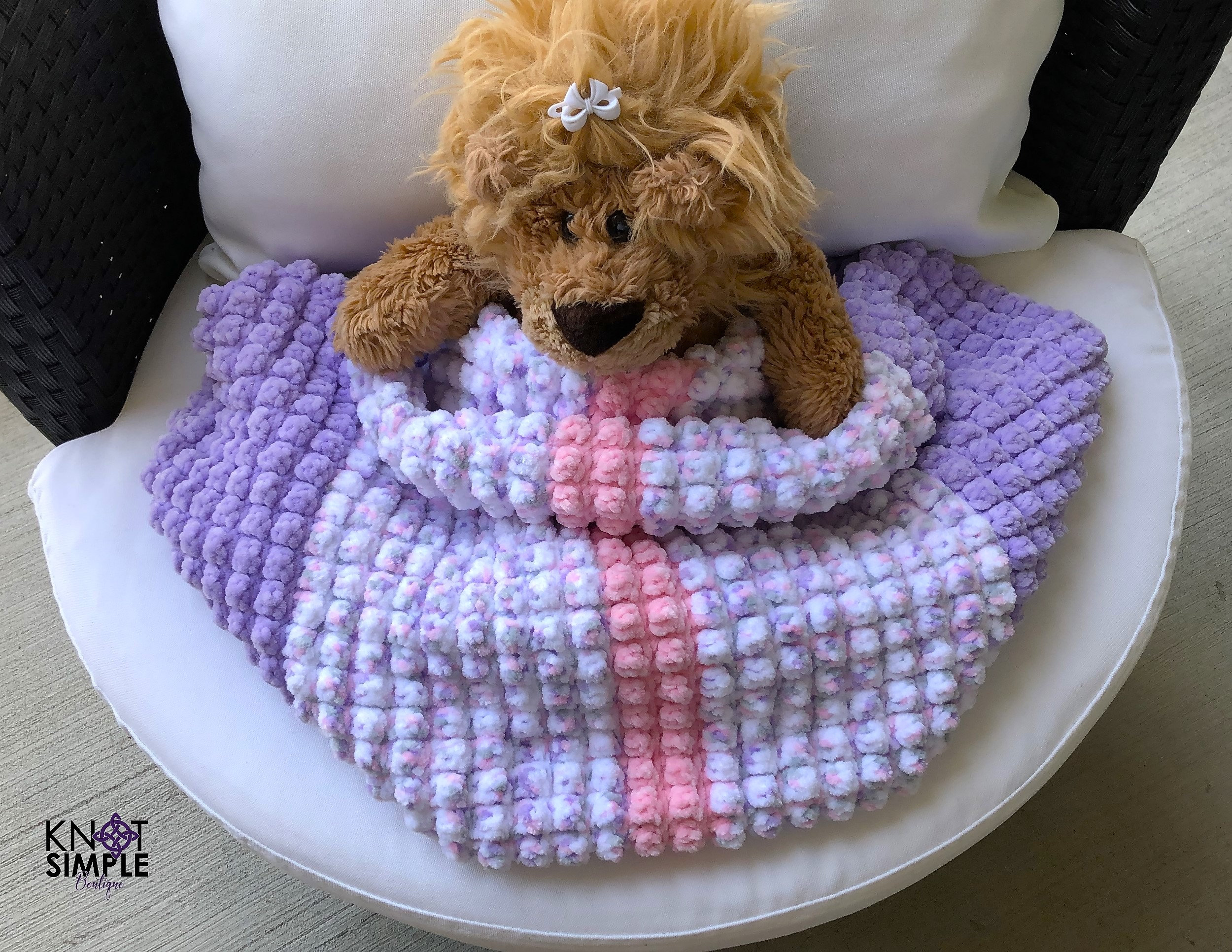 Lilac Nursery Pram Blanket Crochet Crib Blanket Pink Etsy