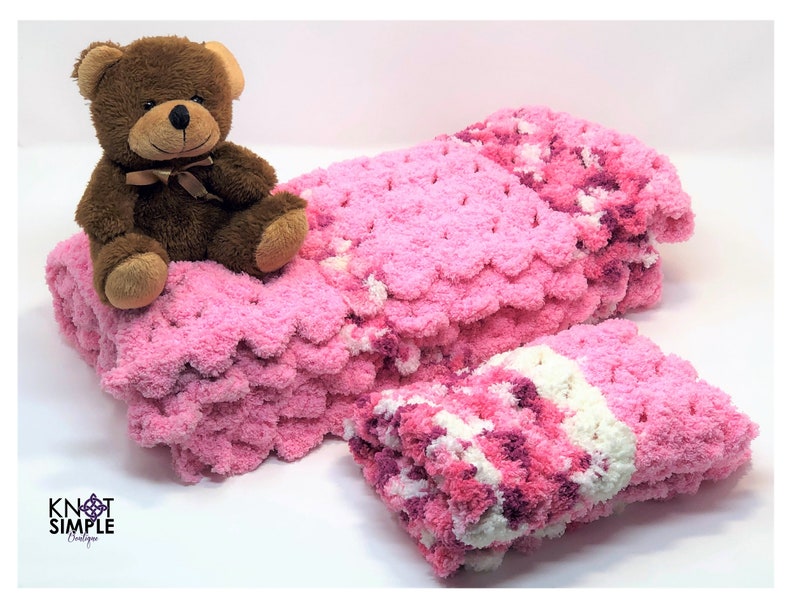 Cotton Candy Pink Baby Blanket Gift Set Etsy