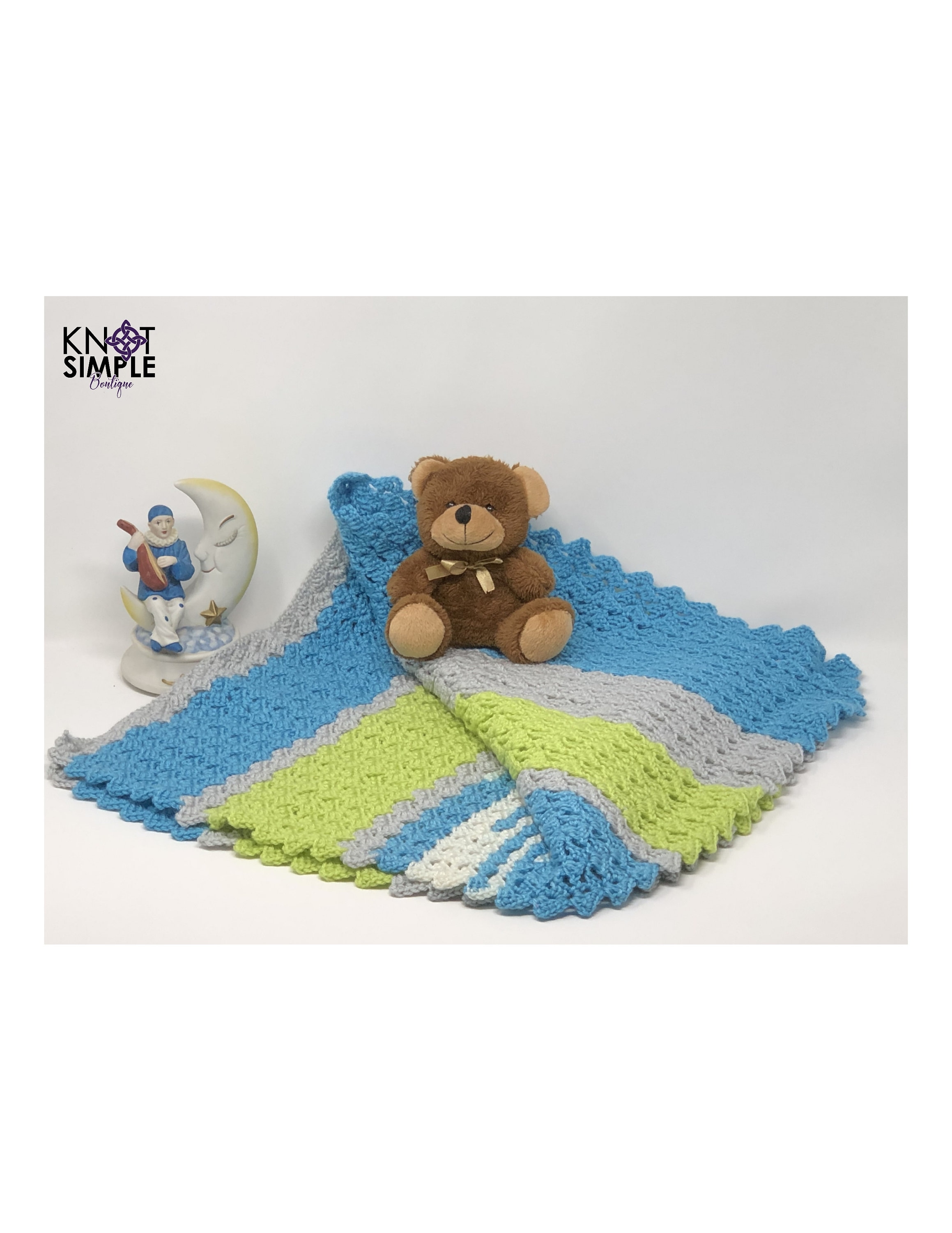 Blue and Green Baby Blanket Etsy