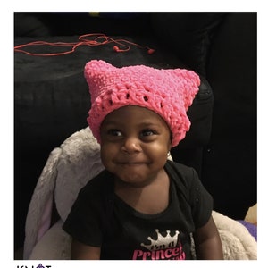 Custom Crochet Kitty Cat Ears Hat for Babies & Children - Handmade Photo Prop or Gift