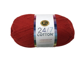 Lion Brand Red Cotton Yarn