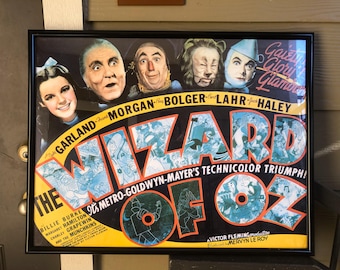 Framed Vintage Style Wizard of Oz Poster