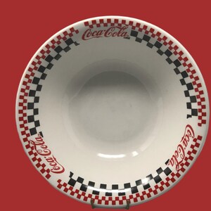 1997 Coca Cola Checkerboard Serving Bowl - Retro Gibson China Collectible