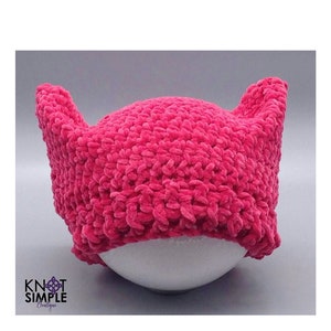 My Body My Choice - Female Empowerment - Female Power - Pink Wool Hat - Dark Pink Pussy Hat