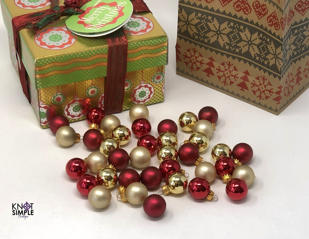 Mini Tree Ornaments Yule Decorations Glass Ball Ornaments Etsy