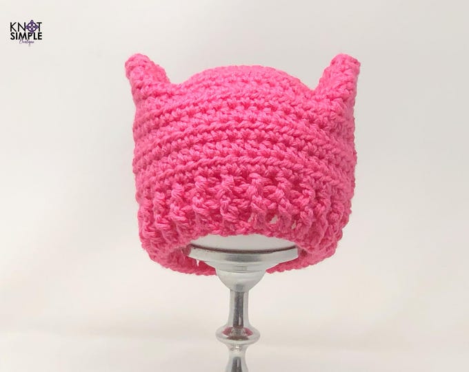 vibrant-crochet-pussy-hat-feminist-statement-piece-for-rallies