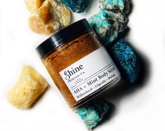 Body Scrub With Glycolic Acid And Mint: Natural Exfoliating Scrub