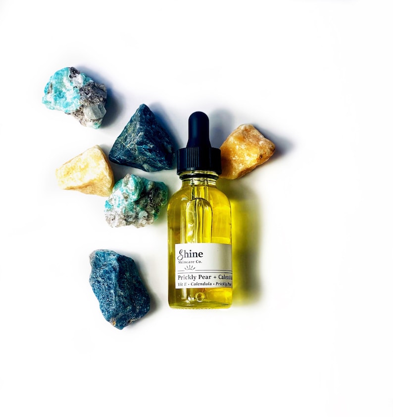 Prickly Pear Calendula Facial Oil Face Oil Natural Skincare Prickly Pear Oil Hydrate Oil Zero Waste Skincare image 5