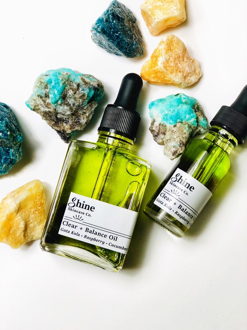 Clear + Balance Face Oil - Natural Skincare - Organic Hydrate Oil image 5