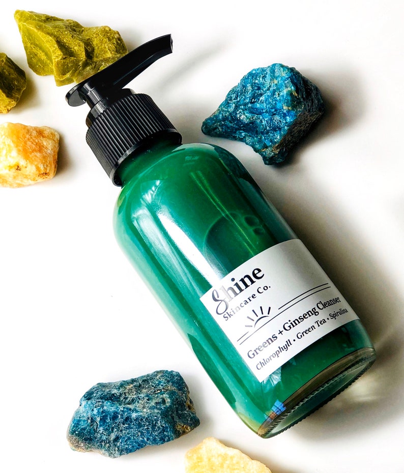 Green Tea Face Wash Natural Skincare Facial Cleanser Etsy