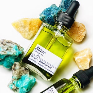 Clear + Balance Face Oil - Natural Skincare - Organic Hydrate Oil image 3