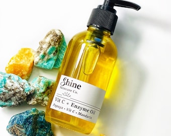 Vitamin C + Enzyme - Organic Body Oil - Natural Skincare - After Shower Body Oil - Zero Waste Skincare