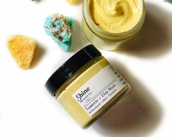 Turmeric Clay Face Mask: Natural Skincare Mask with Sulfur + BHA