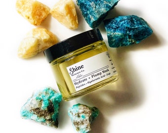 Hydrating Face Mask: Natural Skincare with Hyaluronic Acid & Crystal Infusion