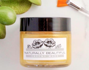 Brightening Fruit Enzyme Mask - Face Mask - Natural Skincare - Papaya Exfoliating Face Mask - Lactic Acid - Skin Care - Lightening