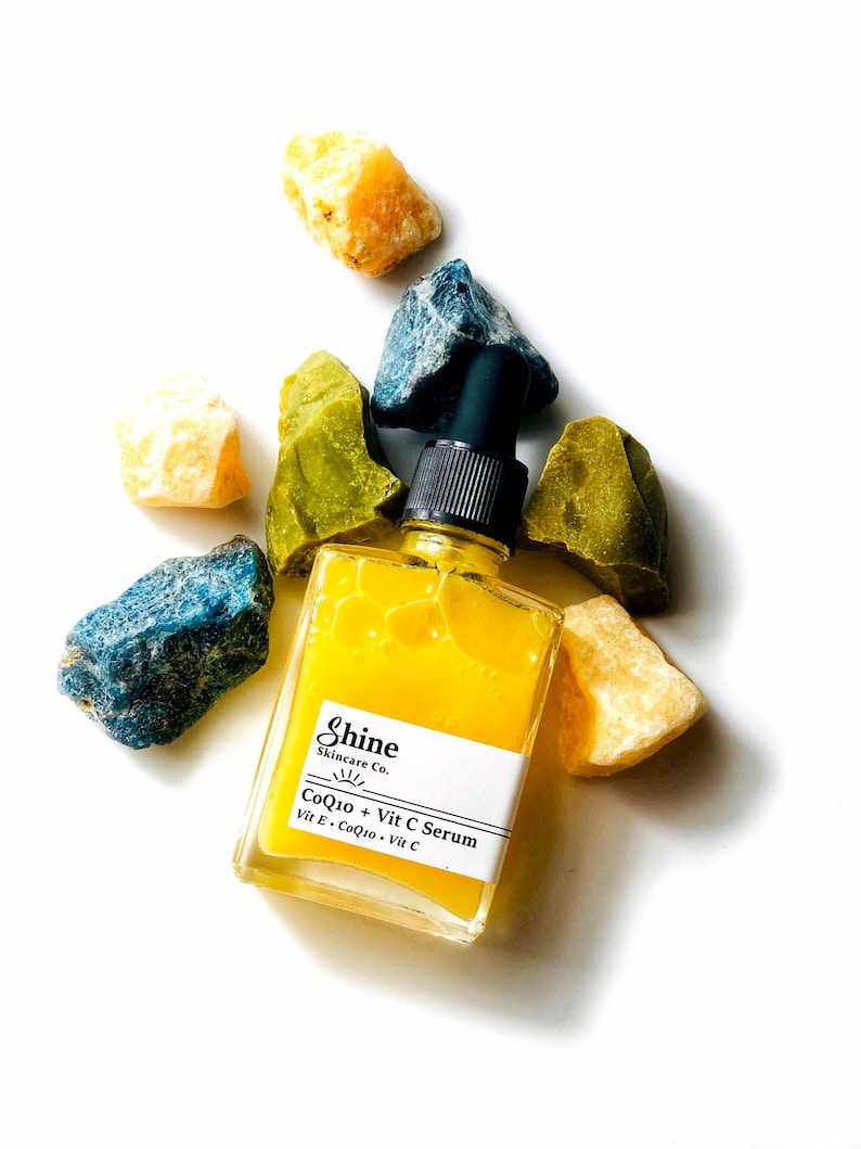 CoQ10 Vitamin C Serum Face Serum Natural Skincare Etsy