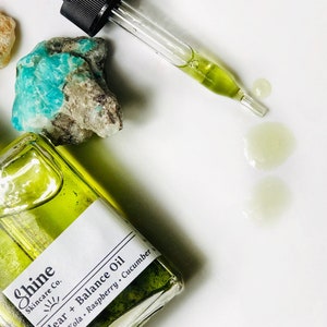 Clear + Balance Face Oil - Natural Skincare - Organic Hydrate Oil image 2