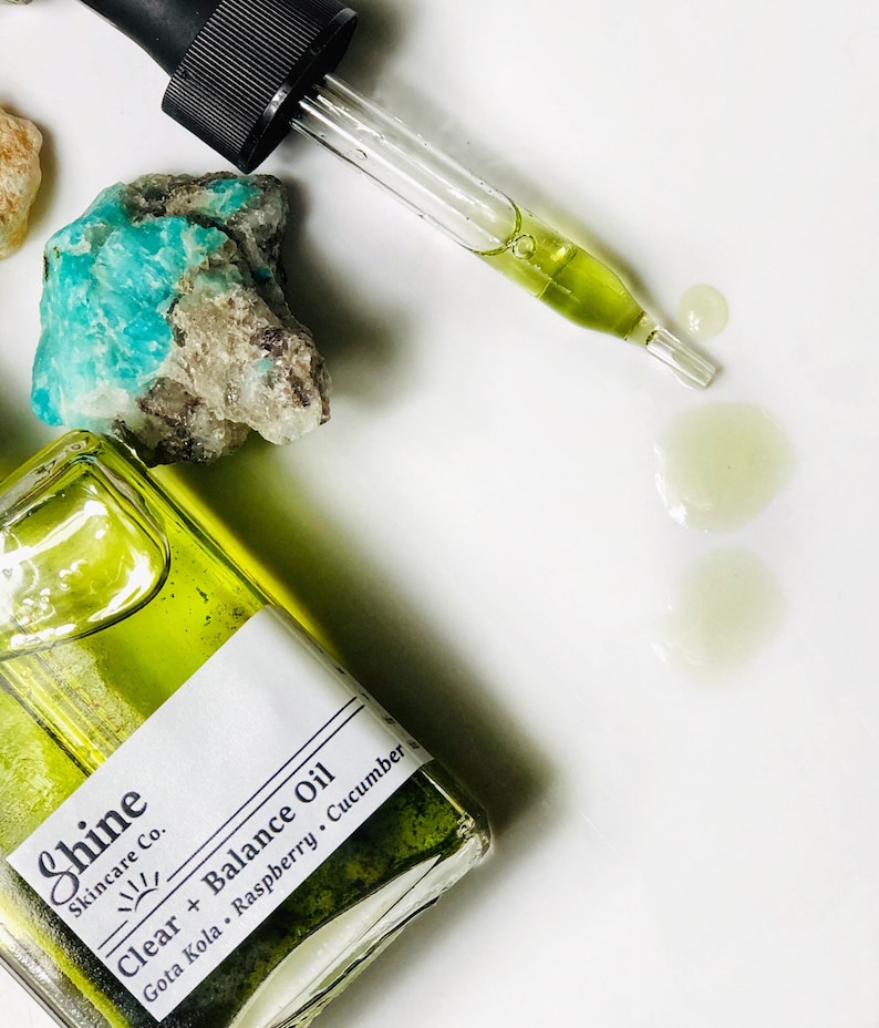 Clear + Balance Face Oil - Natural Skincare - Organic Hydrate Oil image 2