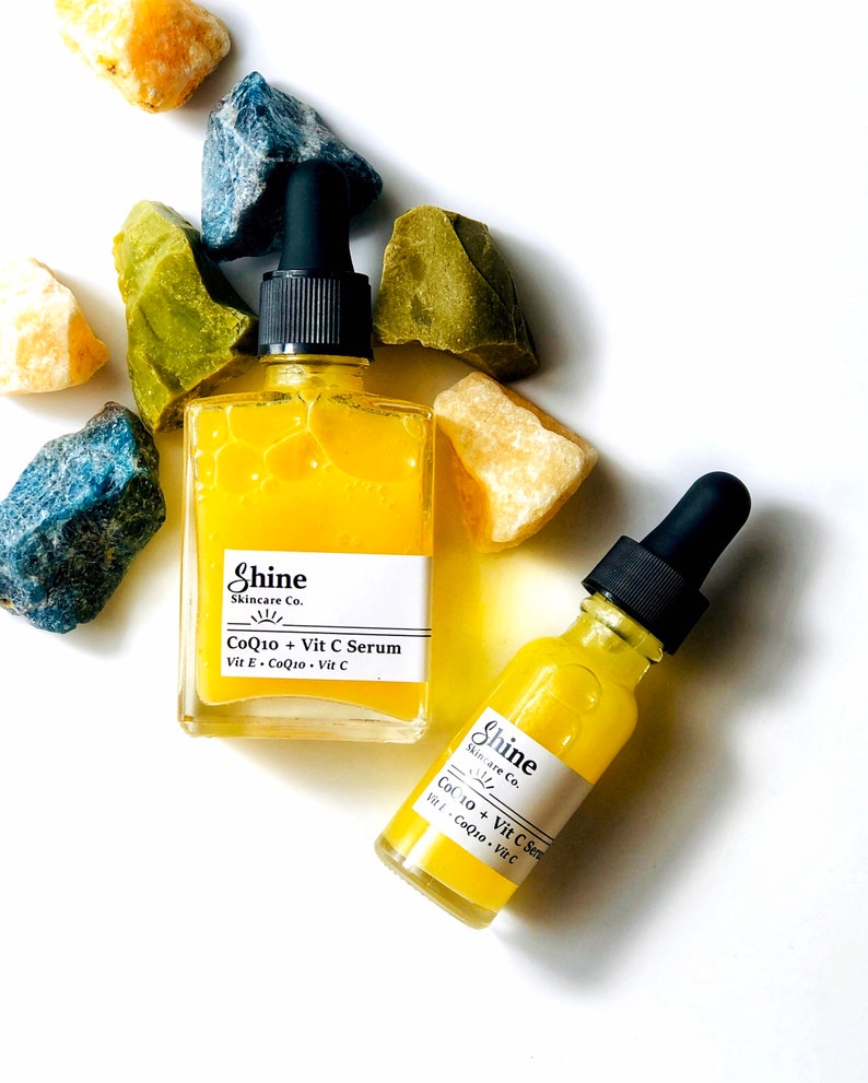 CoQ10 Vitamin C Serum Face Serum Natural Skincare Etsy
