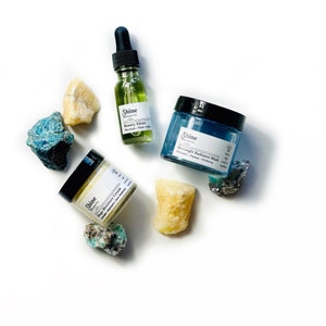 Natural Skincare Set for Dry Skin: Organic Facial Oil & Moisture Cream