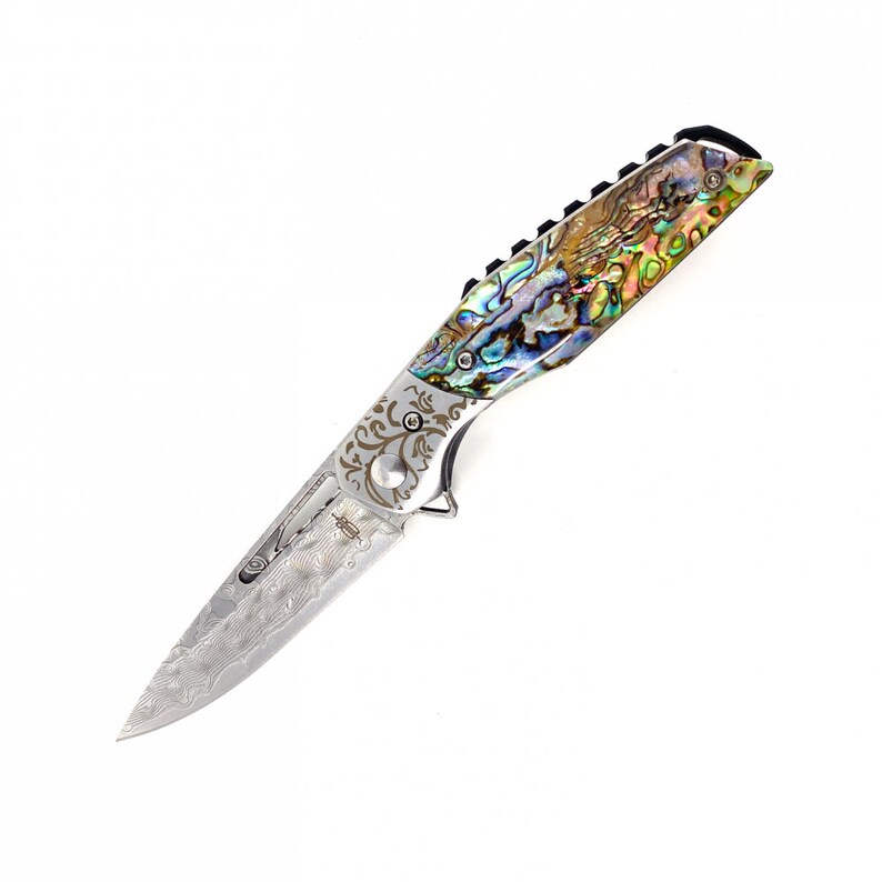 Custom Handmade VG10 Damascus Steel Folding Pocket Knife With Etsy