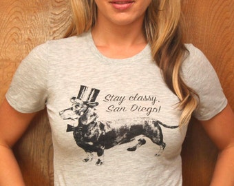 STAY CLASSY SAN DiEGO Light Heather Grey Women's T Shirt