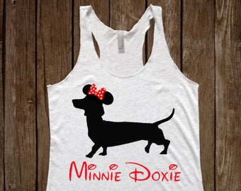 MINNIE DOXIE Heather White Tri-Blend Tank Top